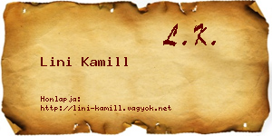 Lini Kamill névjegykártya